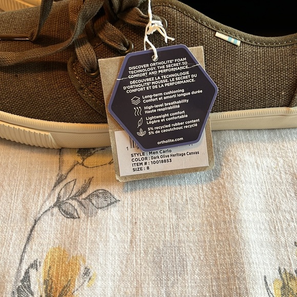 TOMS Men’s Carlo shoes size 8 - Picture 4 of 6